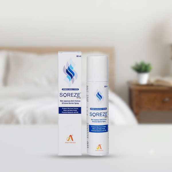 New Improved Soreze Spray, 60 ml, Prevents Bed (Skin) Sores and Diaper Rashes with Ease