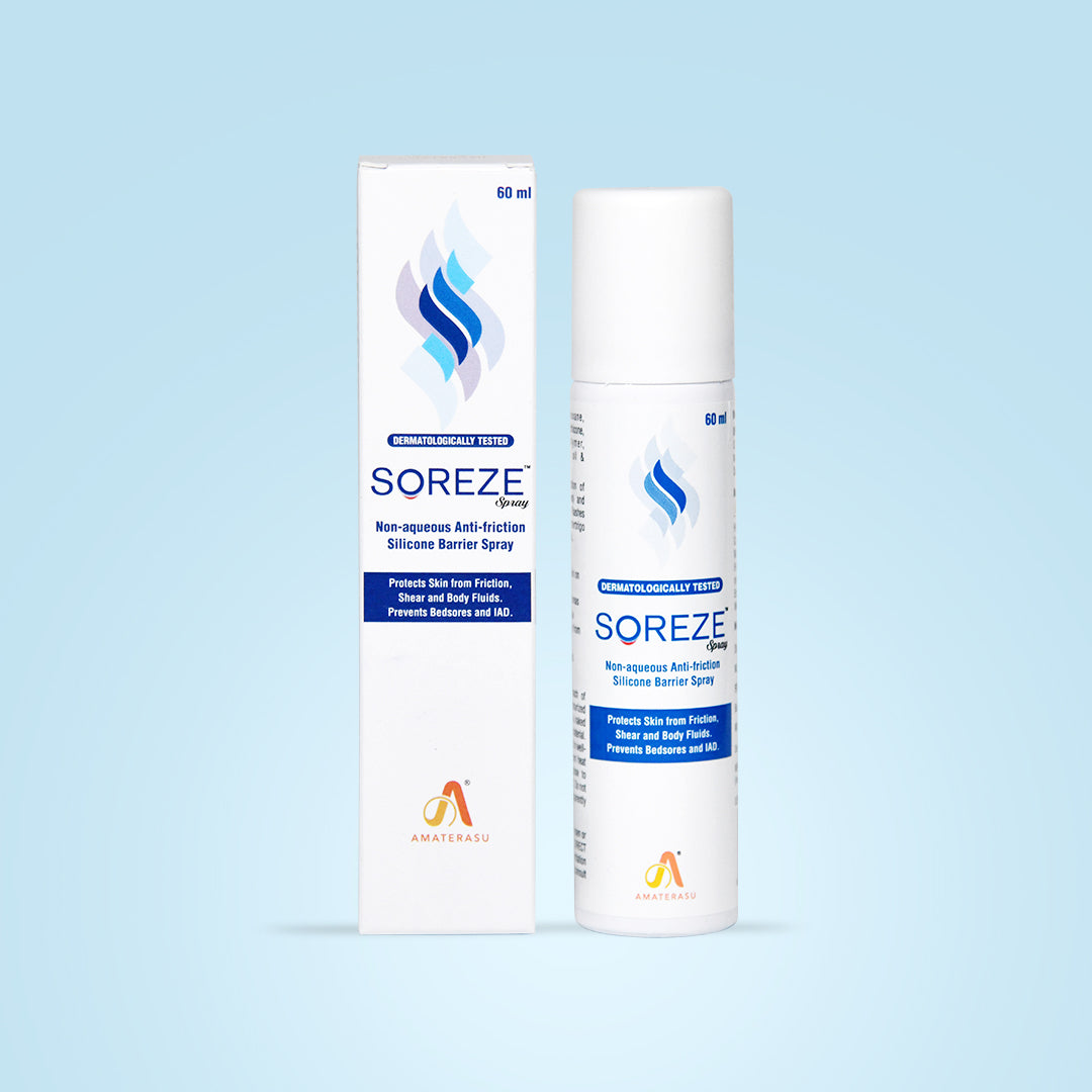 New Improved Soreze Spray, 60 ml, Prevents Bed (Skin) Sores and Diaper Rashes with Ease